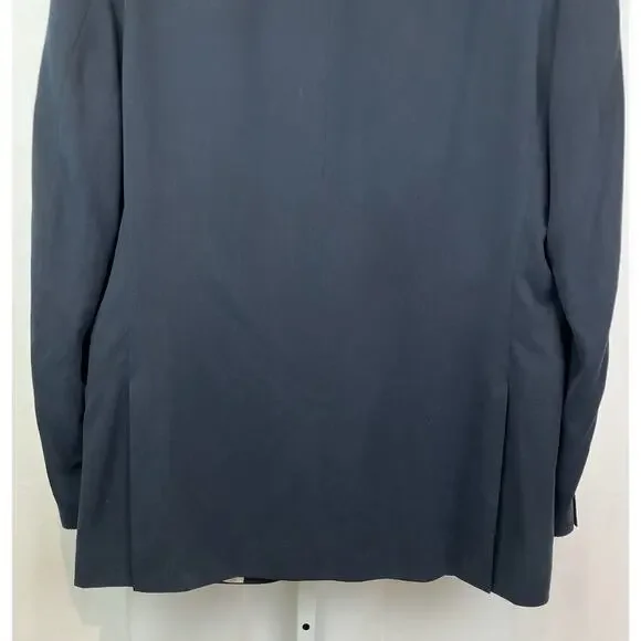 NWT IBIZA Size 40R San Miguel Silk Suit Jacket Sport Coat Two Button Navy Blue